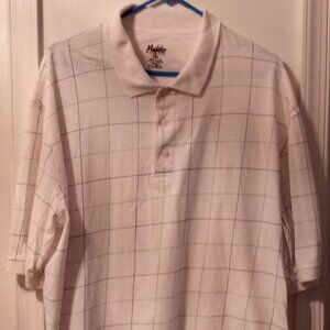 Pre-Owned Men’s White Moshiko Checkered Shirt (Sz 3XL)